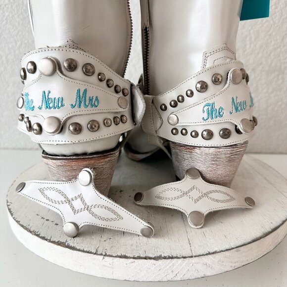 Lane The New Mrs Womens Pearl White Cowboy Boots 11 Western Cowgirl Wedding Tall - Picture 4 of 14
